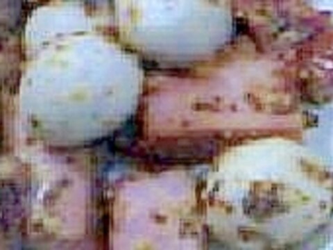 うずらの卵とベーコンの粒マスタード和え
